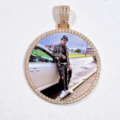 MEDIUM 3D CIRCLE CUSTOM PICTURE PENDANT