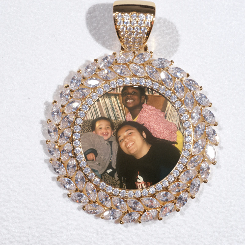 Large 3D Wheat Ear Custom Picture Pendant