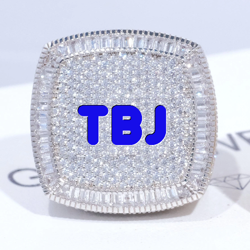 CUSTOM LETTER 3D ICED RING
