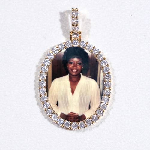 3D Oval Custom Picture Pendant