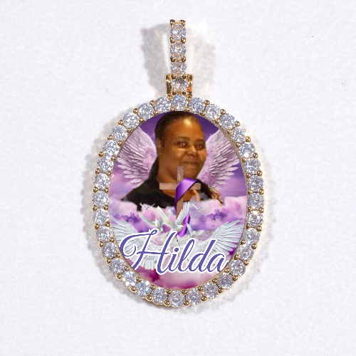 3D Oval Custom Picture Pendant
