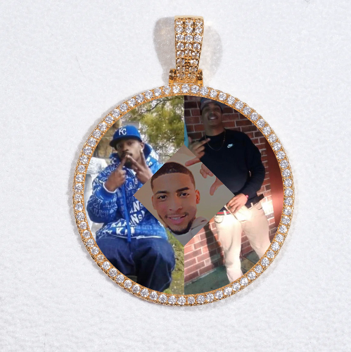 MEDIUM 3D CIRCLE CUSTOM PICTURE PENDANT