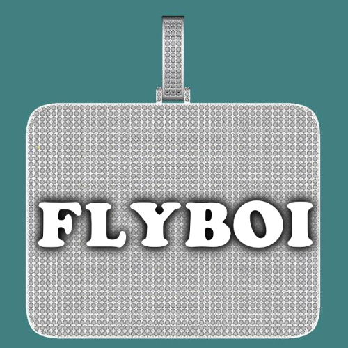 CUSTOM LETTER NECKLACE 3D BIG SQUARE