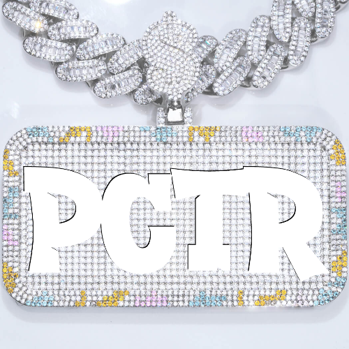 CUSTOM LETTER NECKLACE 3D COLORFUL SQUARE