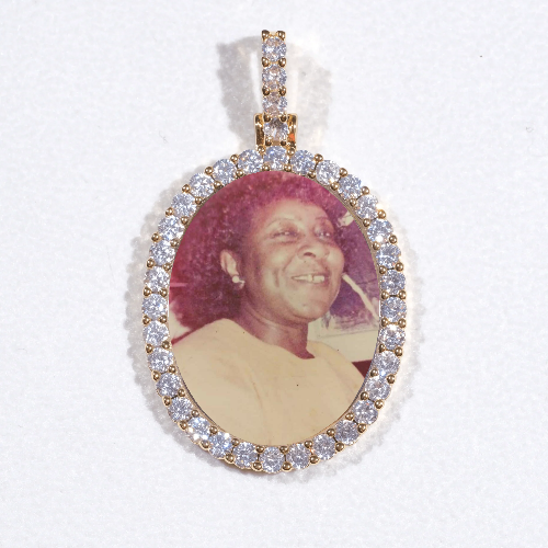3D Oval Custom Picture Pendant