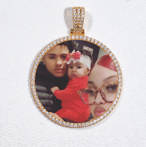 MEDIUM 3D CIRCLE CUSTOM PICTURE PENDANT