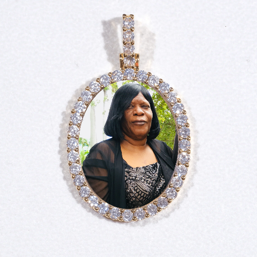 3D Oval Custom Picture Pendant
