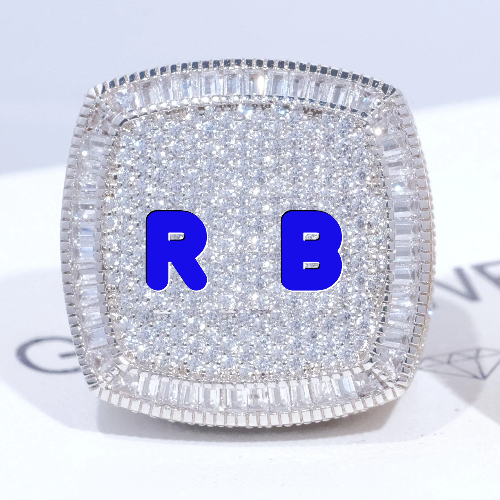 CUSTOM LETTER 3D ICED RING