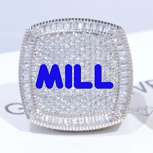 CUSTOM LETTER 3D ICED RING