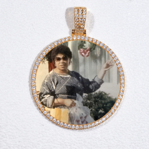 MEDIUM 3D CIRCLE CUSTOM PICTURE PENDANT
