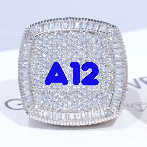 CUSTOM LETTER 3D ICED RING