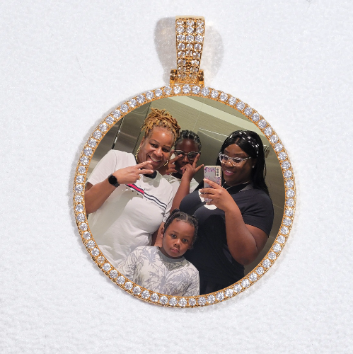 MEDIUM 3D CIRCLE CUSTOM PICTURE PENDANT