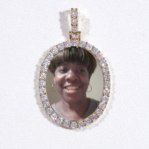 3D Oval Custom Picture Pendant