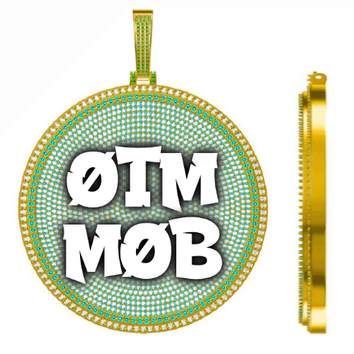 CUSTOM LETTER NECKLACE 3D BIG DISC