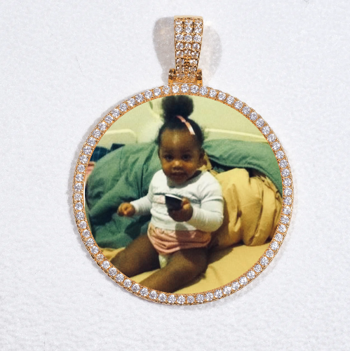 MEDIUM 3D CIRCLE CUSTOM PICTURE PENDANT