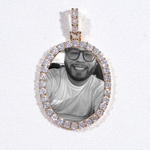3D Oval Custom Picture Pendant