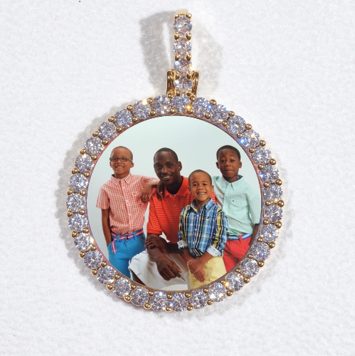 3D CIRCLE CUSTOM PICTURE PENDANT SMALL SIZE