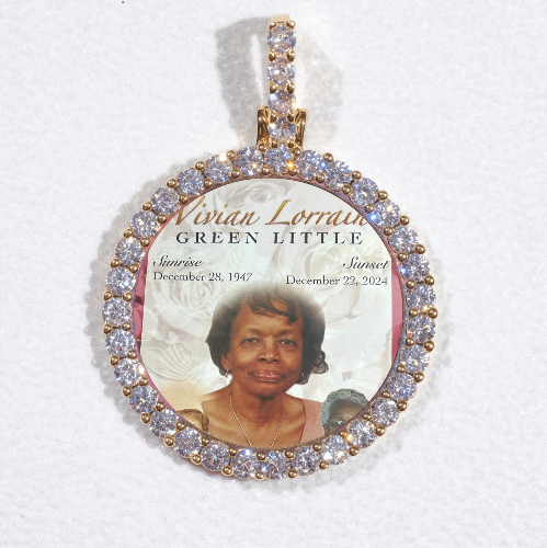 3D CIRCLE CUSTOM PICTURE PENDANT SMALL SIZE