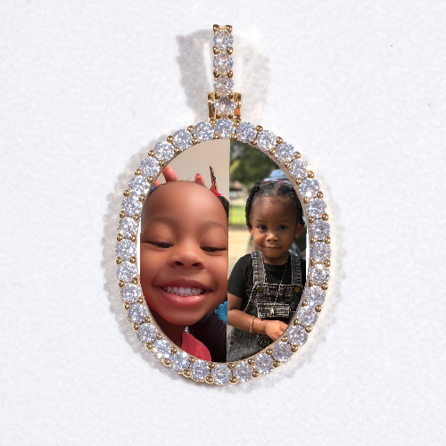3D Oval Custom Picture Pendant