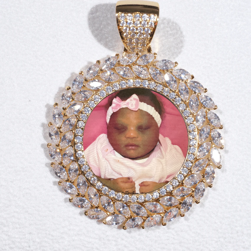 Large 3D Wheat Ear Custom Picture Pendant