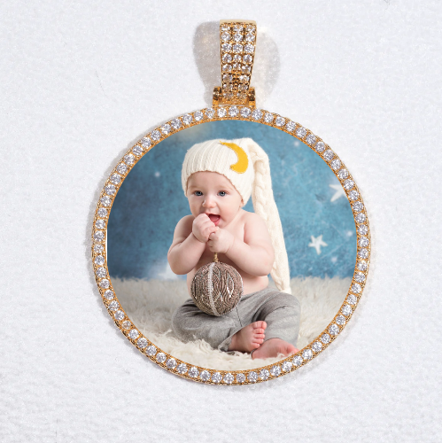 MEDIUM 3D CIRCLE CUSTOM PICTURE PENDANT