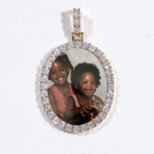 3D Oval Custom Picture Pendant