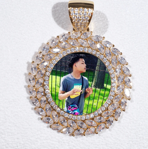 Large 3D Wheat Ear Custom Picture Pendant