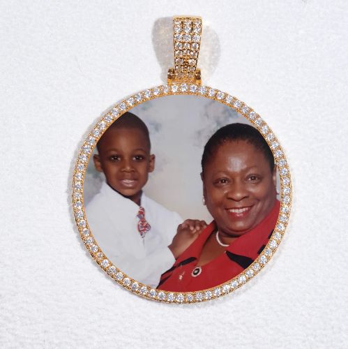 MEDIUM 3D CIRCLE CUSTOM PICTURE PENDANT
