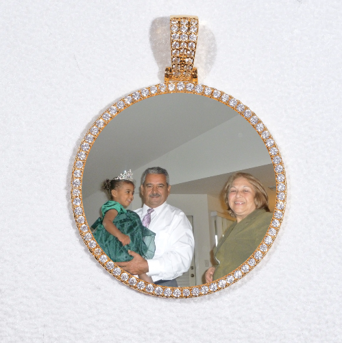 MEDIUM 3D CIRCLE CUSTOM PICTURE PENDANT