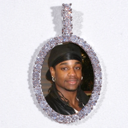 Large 3D Oval Custom Picture Pendant