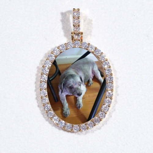 3D Oval Custom Picture Pendant