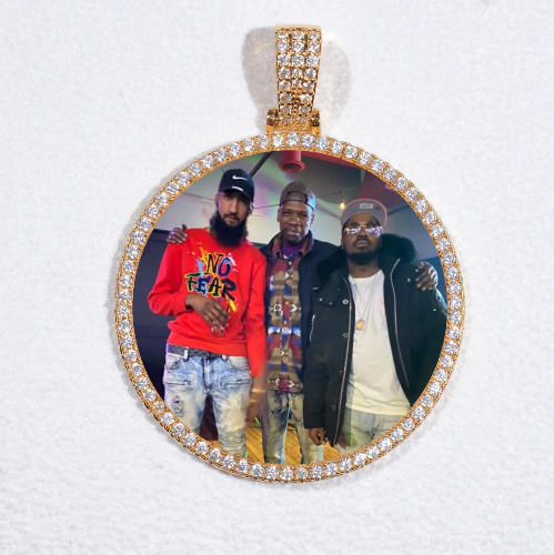 MEDIUM 3D CIRCLE CUSTOM PICTURE PENDANT