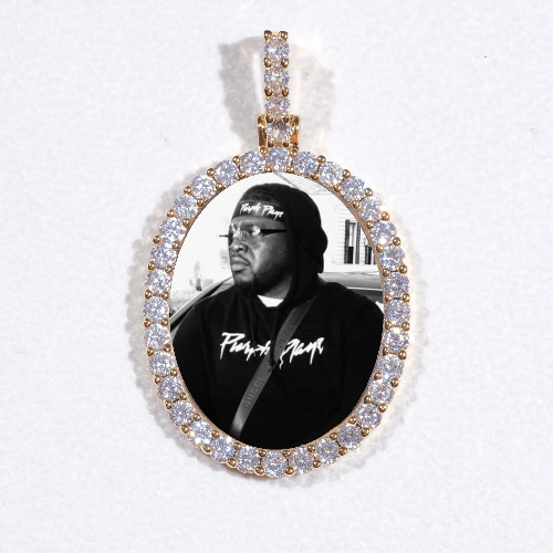3D Oval Custom Picture Pendant