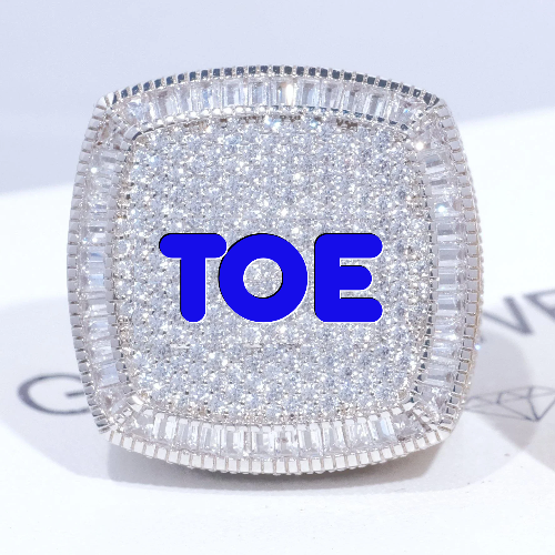 CUSTOM LETTER 3D ICED RING