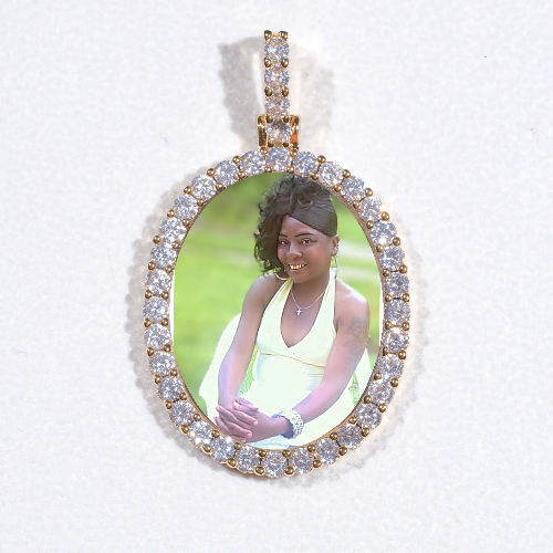 3D Oval Custom Picture Pendant