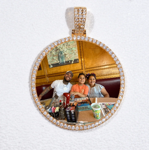 MEDIUM 3D CIRCLE CUSTOM PICTURE PENDANT