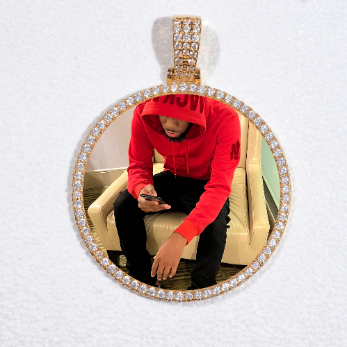 MEDIUM 3D CIRCLE CUSTOM PICTURE PENDANT