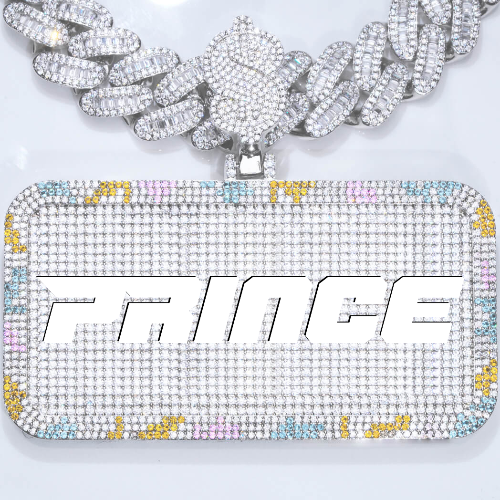 CUSTOM LETTER NECKLACE 3D COLORFUL SQUARE