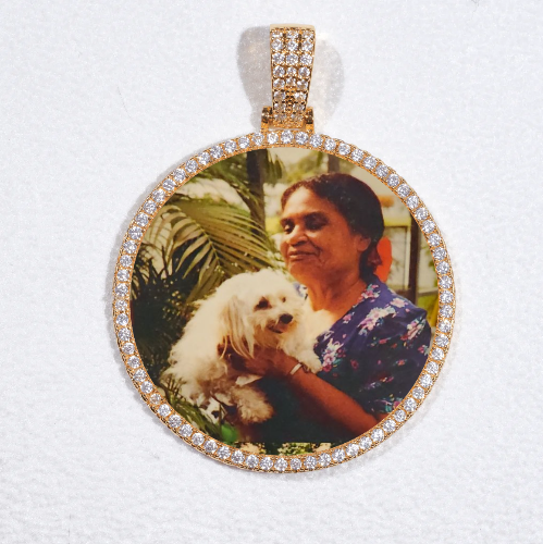 MEDIUM 3D CIRCLE CUSTOM PICTURE PENDANT