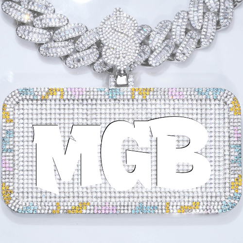 CUSTOM LETTER NECKLACE 3D COLORFUL SQUARE