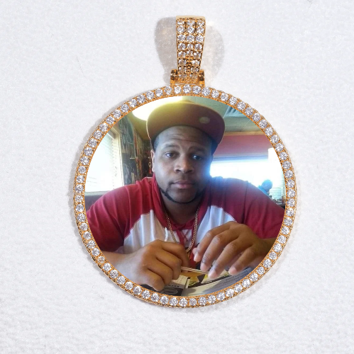 MEDIUM 3D CIRCLE CUSTOM PICTURE PENDANT