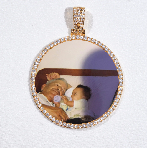 MEDIUM 3D CIRCLE CUSTOM PICTURE PENDANT