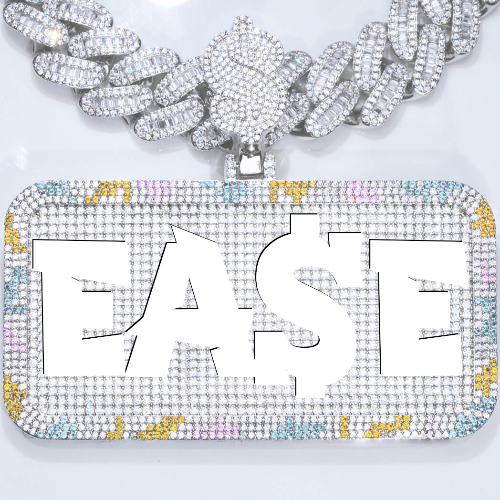 CUSTOM LETTER NECKLACE 3D COLORFUL SQUARE
