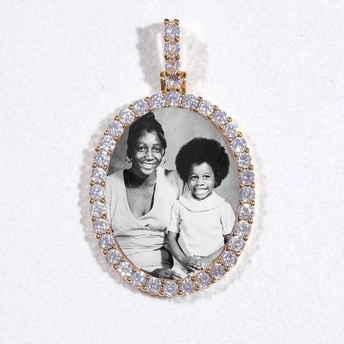 3D Oval Custom Picture Pendant