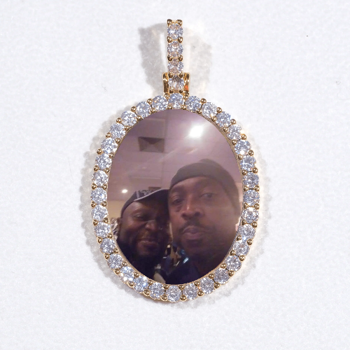 3D Oval Custom Picture Pendant