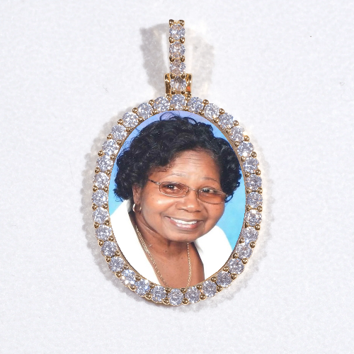 3D Oval Custom Picture Pendant