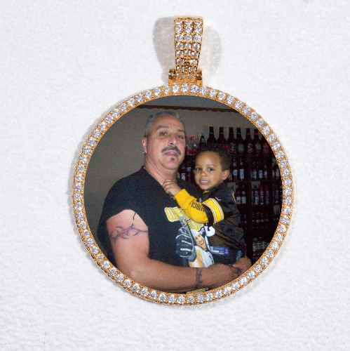 MEDIUM 3D CIRCLE CUSTOM PICTURE PENDANT