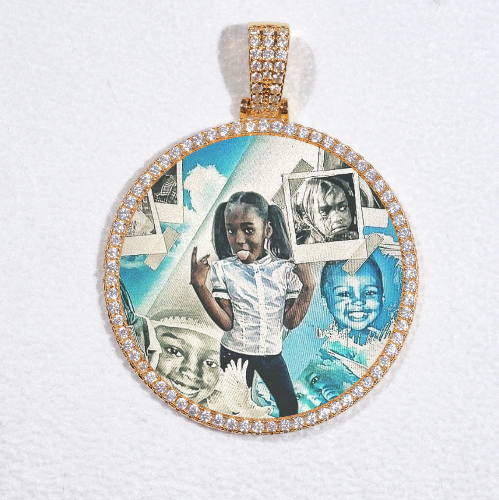 MEDIUM 3D CIRCLE CUSTOM PICTURE PENDANT