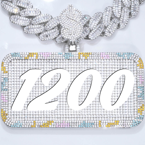CUSTOM LETTER NECKLACE 3D COLORFUL SQUARE