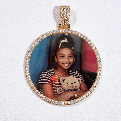 MEDIUM 3D CIRCLE CUSTOM PICTURE PENDANT